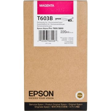 Epson T603B magenta tinte, 220ml