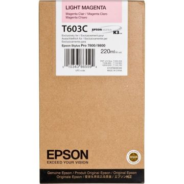 Epson T603C light magenta tinte, 220ml