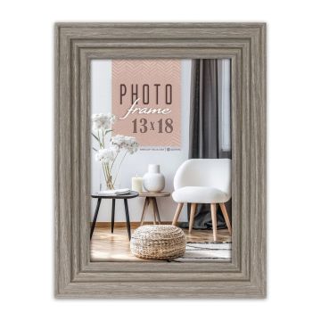 ZEP Munich Grey 13x18 koka foto rāmis AA657G pelēks