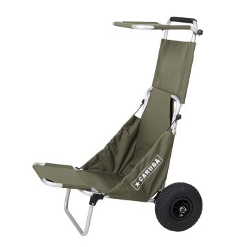 Caruba Pro Trolley ratiņi / krēsls ar saulessargu zaļi