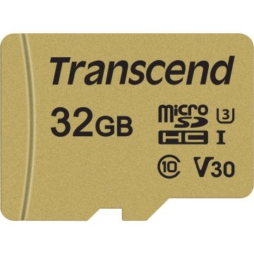 Transcend 32GB micro SDHC Class 10 UHS-I U3 V30 MLC atmiņas karte (R 95MB/s W 60MB/s) (ar adapteri)