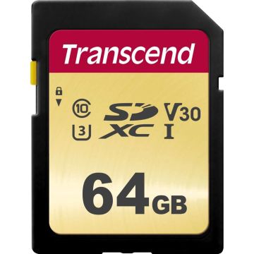 Transcend Gold 500S SD UHS-I 64GB atmiņas karte
