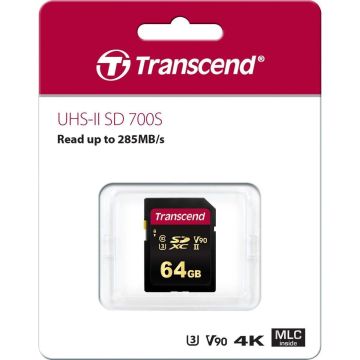 Transcend 64GB SDXC UHS-II U3 MLC V90 atmiņas karte (R 285MB/s W 220MB/s)