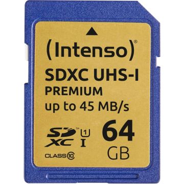 Intenso SDXC karte 64GB Class 10 UHS-I Premium