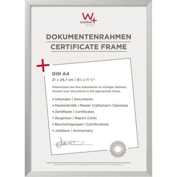 Walther Chair DIN A4 21x29,7 Aluminum sudraba AJ130S