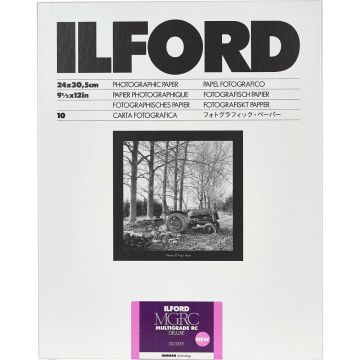 Ilford Multigrade RC Deluxe Glossy 24x30,5cm /10 melnbaltais fotopapīrs