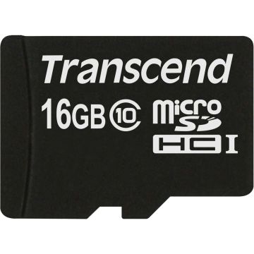 Transcend microSDHC 16GB Class 10 + SD adapters