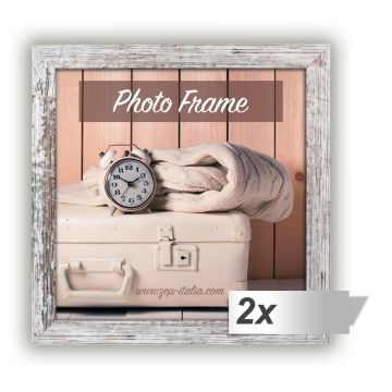 ZEP Nelson 6 balts/br. 20x20 Koka fotogrāfiju rāmis V21206 2 gab.