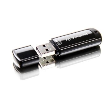 Transcend 16GB JetFlash 350 (USB 2.0) melns
