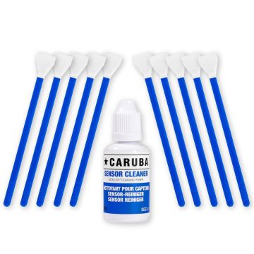 Caruba APS-C matricas tīrīšanas komplekts 10 slotiņas + šķidrums 30ml