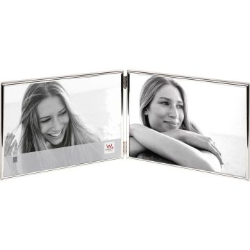 Walther Chloe Dubultais foto rāmis, 2x9x13 cm, portreta un ainavas formāts, sudraba, WD219VS