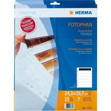 Herma negatīvu kabatiņas PP caursp. 25 loksnes/5-Strips 7761