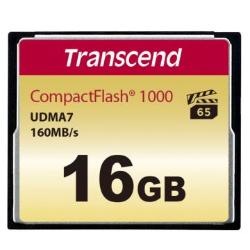 Transcend 16GB CompactFlash atmiņas karte (1000X R 160MB/s W 120MB/s)