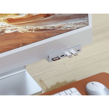 Satechi USB-C Clamp Hub for 24 iMac silver