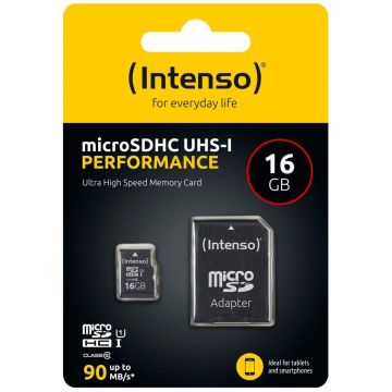 Intenso microSDHC 16GB Class 10 UHS-I U1 Performance memory card