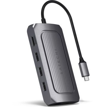 Satechi USB4 Multiport Adapteris ar 8K HDMI space gray