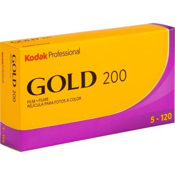 Kodak Gold prof. 200 120 formāta filma 1 gab. no 5-pakas