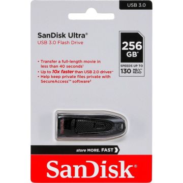 SanDisk Ultra USB 3.0 256GB 100MB/s Zibatmiņa