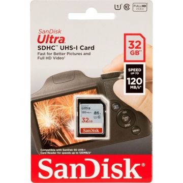 SanDisk Ultra SDHC UHS-I 32GB 120MB/s atmiņas karte