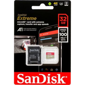 SanDisk Extreme micro SDXC 32GB + adapteris Atmiņas karte