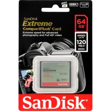 SanDisk Extreme CF 64GB 120MB/s atmiņas karte