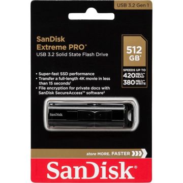 SanDisk Cruzer Extreme PRO 512GB USB 3.2 SDCZ880-512G-G46 USB zibatmiņa