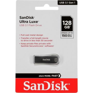 SanDisk Cruzer Ultra Luxe 128GB USB 3.1 150MB/s SDCZ74-128G-G46 USB zibatmiņa