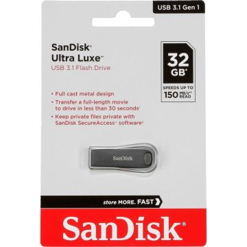 SanDisk Cruzer Ultra Luxe 32GB USB 3.1 150MB/s SDCZ74-032G-G46 USB zibatmiņa