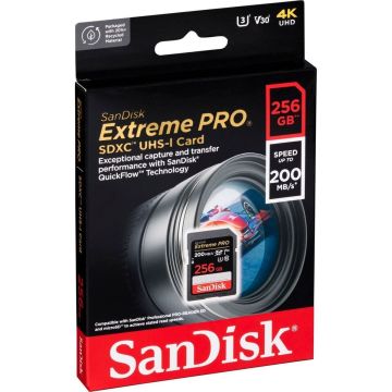 SanDisk Extreme Pro SDXC 256GB atmiņas karte UHS-I C10 U3 V30