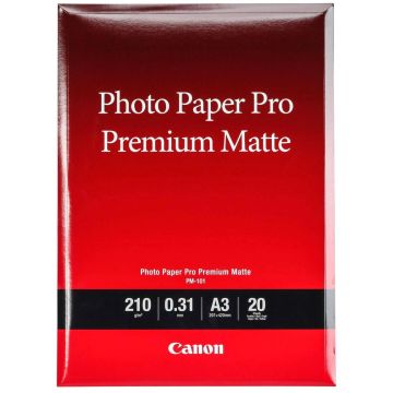 Canon PM-101 Pro Premium matēts inkjet papīrs 210g/m2 A3/20 loksnes