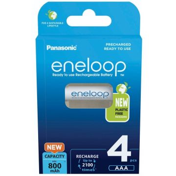 Panasonic Eneloop Micro AAA 800mAh BK-4MCDE/4BE 4 gab.