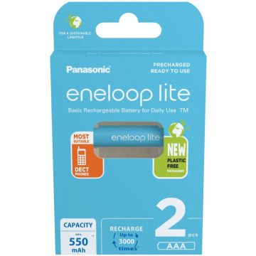 Panasonic Eneloop lite Micro 550mAh AAA Ni-MH BK-4LCCE/2BE 2 gab.