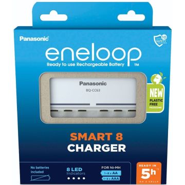 Panasonic Eneloop Smart 8 lādētājs BQ-CC63 bez akumulatoriem