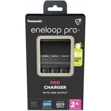 Panasonic Eneloop LCD PRO lādētājs BQ-CC65 ERP bez akumulatoriem