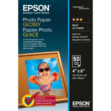 Epson foto papīrs glancēts 10x15cm 50 loksnes 200 g