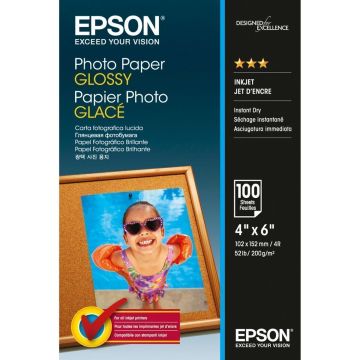 Epson foto papīrs glancēts 10x15cm 100 loksnes 200 g