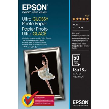 Epson Ultra glancēts foto papīrs 13x18cm, 50 loksnes, 300 g S 041944