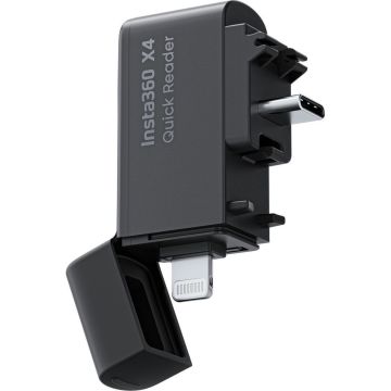 Insta360 X4 Ātrais Karšu lasītājs USB-C, Melns