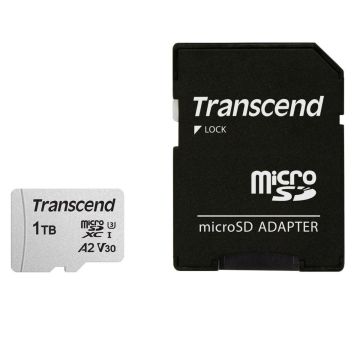 Transcend microSDXC 300S-A 1TB atmiņas karte Class 10 UHS-I U3 V30 A2