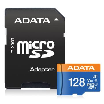ADATA MicroSDHC Atmiņas Karte 128GB UHS-I CL10 100/20 MB/s ar 1 Adapteri