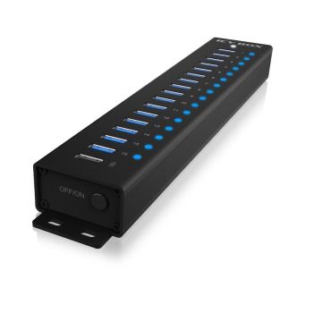 ICY BOX IB-HUB1717-U3 16+1 portu USB centrs