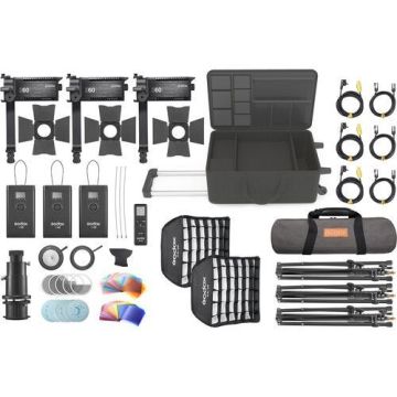 Godox S60 fokusējamo LED gaismu komplekts