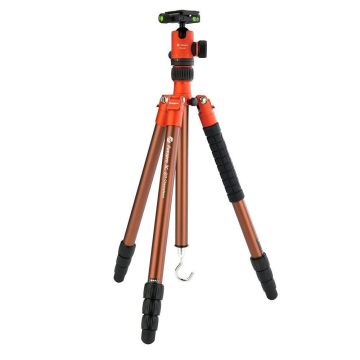 Fotopro X-go Chameleon Alumīnija Statīvs ar Galvu FPH-52Q, Oranžs