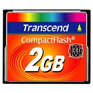 Transcend 2 GB CompactFlash atmiņas karte (133X R 50MB/s W 20MB/s)
