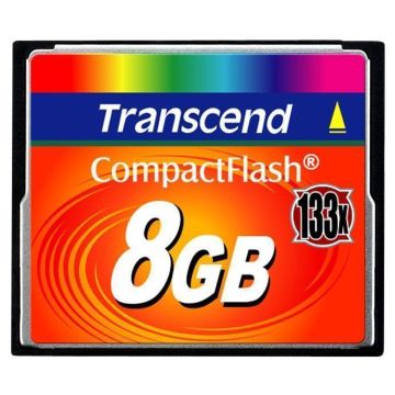 Transcend 8GB CompactFlash atmiņas karte (133X R 50MB/s W 20MB/s)