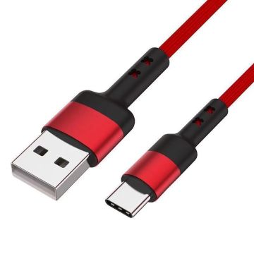 Caruba USB uz USB-C kabelis 1m 60W sarkans