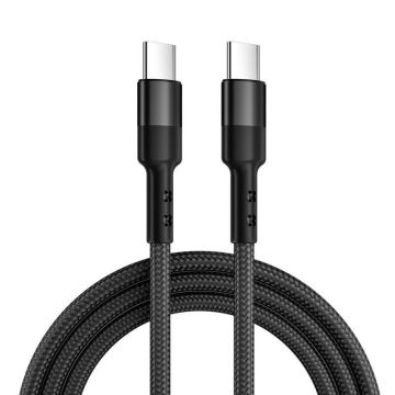Caruba USB-C uz USB-C 60W kabelis, 3m, melns