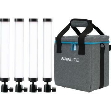 Nanlite Pavotube II 6C - 4 gaismu komplekts ar somu