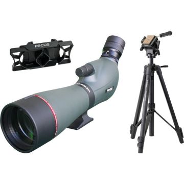 Focus Optics Focus Viewmaster 20-60x80 ED tālskaša ar VM638 statīvu un Digi adapteri komplekts