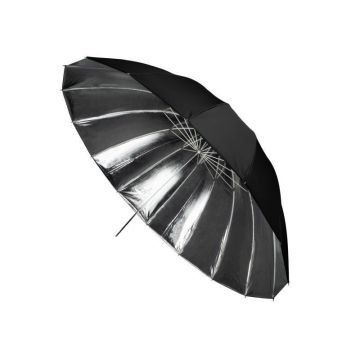 Terronic BS-185 lietussargs 185 cm, melns-sudrabs